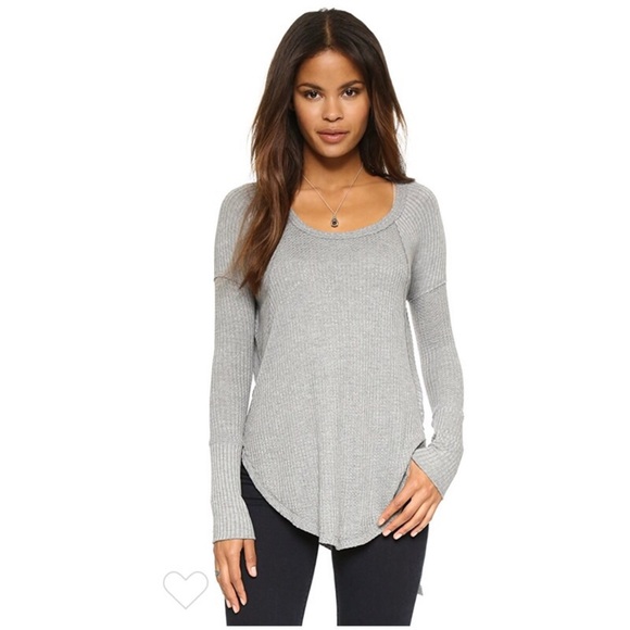 Free People Drippy Yarn Gray Ventura Thermal - Picture 2 of 7